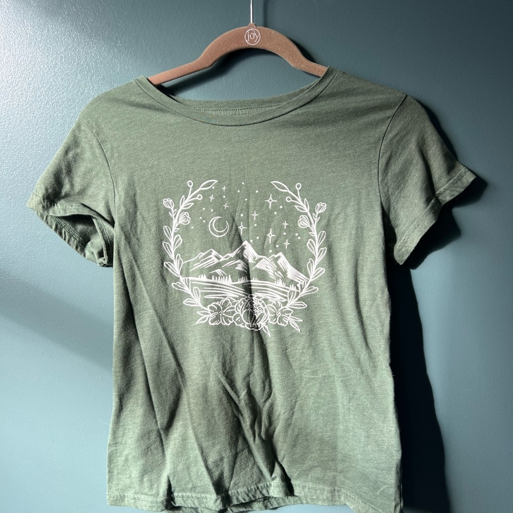 SHEIN Olive Green Casual Tee